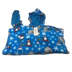 Winter Wonderland Footed Pajamas Adult Penguins  XXL